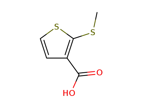 Molecular Structure of 71154-30-8 (2-(METHYLSULFANYL)THIOPHENE-3-CARBOXYLIC ACID)