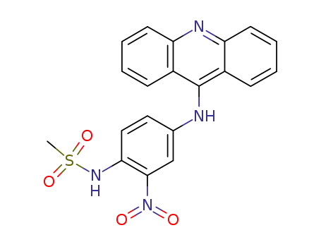 Molecular Structure of 72738-98-8 (N-[2-Nitro-4-[(acridine-9-yl)amino]phenyl]methanesulfonamide)
