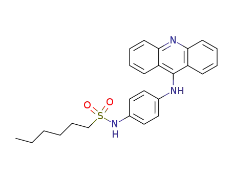 Molecular Structure of 72738-89-7 (N-[4-(acridin-9-ylamino)phenyl]hexane-1-sulfonamide)