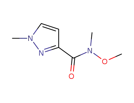 Molecular Structure of 875553-40-5 (N-methoxy-N,1-dimethyl-1H-pyrazole-3-carboxamide)