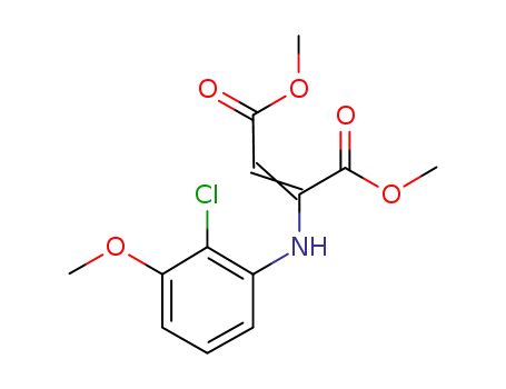 Molecular Structure of 801281-96-9 (2-Butenedioic acid, 2-[(2-chloro-3-methoxyphenyl)amino]-, 1,4-dimethyl ester)
