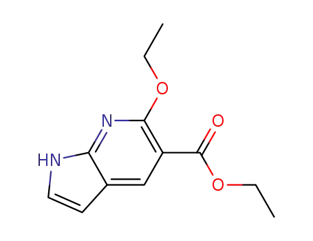 Molecular Structure of 872355-49-2 (1H-Pyrrolo[2,3-b]pyridine-5-carboxylic acid, 6-ethoxy-, ethyl ester)