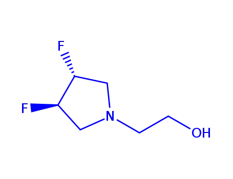 Molecular Structure of 871822-43-4 ((3R,4R)-3,4-Difluoropyrrolidin-1-ylethanol)
