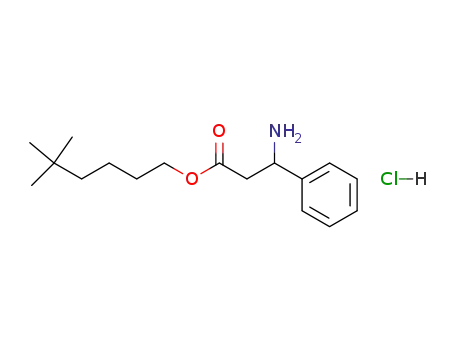 beta-Alanine, 3-phenyl-, 5,5-dimethylhexyl ester, hydrochloride, DL-