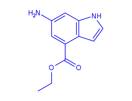 Molecular Structure of 873055-22-2 (6-Amino-1H-Indole-4-Carboxylic Acid Ethyl Ester)