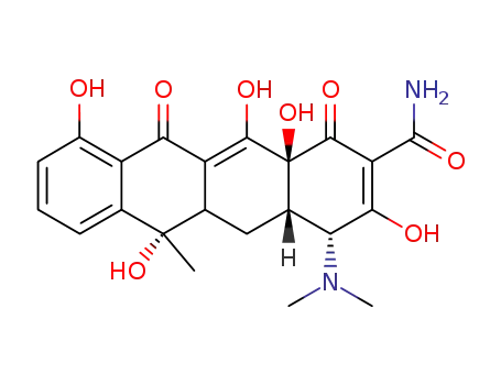 Molecular Structure of 79-85-6 ((2Z,4R,4aS,5aS,6S,12aS)-2-(amino-hydroxy-methylidene)-4-dimethylamino- 6,10,11,12a-tetrahydroxy-6-methyl-4,4a,5,5a-tetrahydrotetracene-1,3,12 -trione)