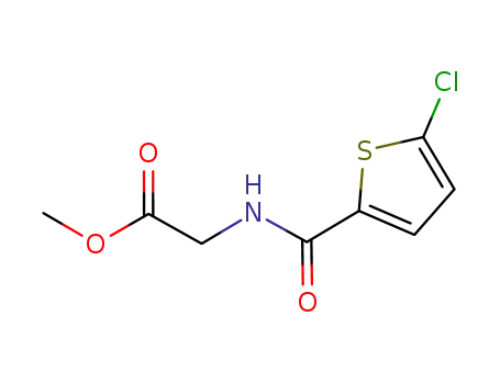 Molecular Structure of 873009-43-9 (Glycine, N-[(5-chloro-2-thienyl)carbonyl]-, methyl ester)