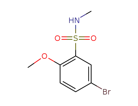 Molecular Structure of 871269-17-9 (5-BROMO-2-METHOXY-N-METHYLBENZENESULFONAMIDE)