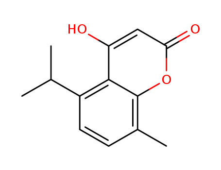 2H-1-BENZOPYRAN-2-ONE,4-HYDROXY-8-METHYL-5-(1-METHYLETHYL)-