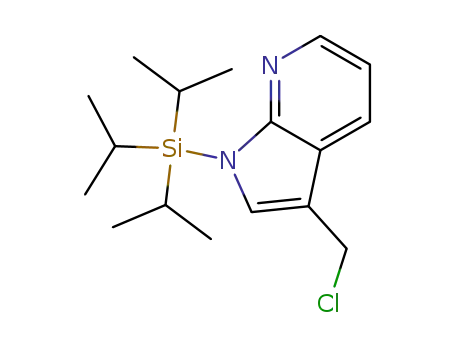 Molecular Structure of 873786-04-0 (1H-Pyrrolo[2,3-b]pyridine,3-(chloromethyl)-1-[tris(1-methylethyl)silyl]-)