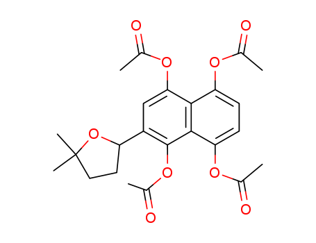 80186-91-0,cycloalkannin leucoacetate,1,4,5,8-Naphthalenetetrol,2-(tetrahydro-5,5-dimethyl-2-furanyl)-, tetraacetate (9CI)