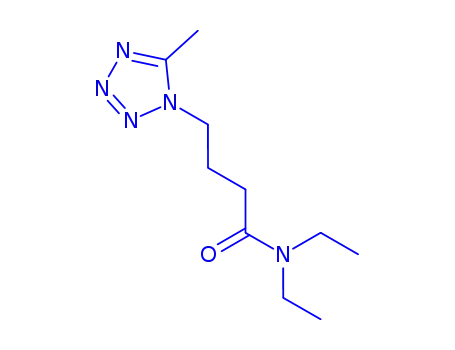Molecular Structure of 80086-34-6 (N,N-diethyl-4-(5-methyl-1H-tetrazol-1-yl)butanamide)