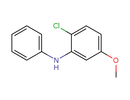 Molecular Structure of 168823-60-7 (Benzenamine, 2-chloro-5-methoxy-N-phenyl-)