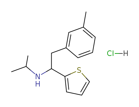 N-[2-(3-methylphenyl)-1-thiophen-2-yl-ethyl]propan-2-amine hydrochlori de