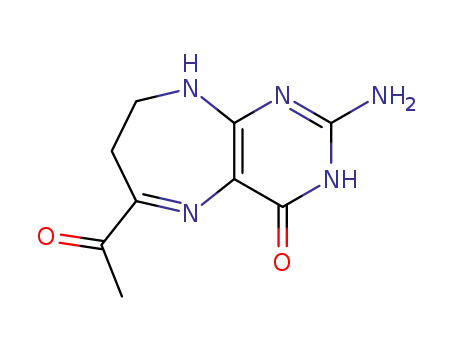 2-amino-4-oxo-6-acetyl-7,8-dihydro-3H,9H-pyrimidodiazepine