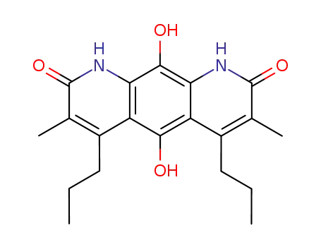 Molecular Structure of 87614-39-9 (5,10-Dihydroxy-3,7-dimethyl-4,6-dipropylpyrido[3,2-g]quinoline-2,8(1H,9H)-dione)