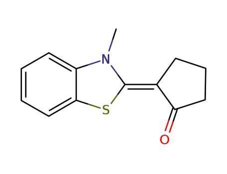 Molecular Structure of 80419-42-7 (Cyclopentanone, 2-(3-methyl-2(3H)-benzothiazolylidene)- (9CI))