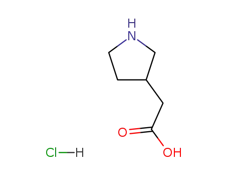 Molecular Structure of 80616-50-8 (3-Pyrrolidineacetic acid,hydrochloride)