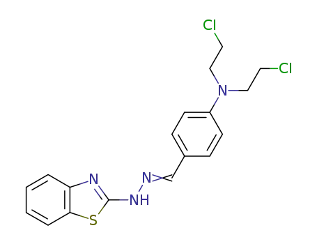 4-{(E)-[2-(1,3-Benzothiazol-2-yl)hydrazinylidene]methyl}-N,N-bis(2-chloroethyl)aniline