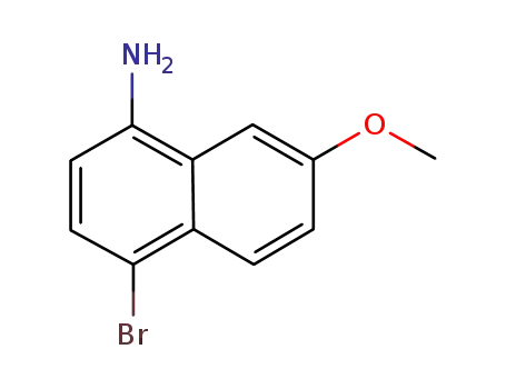 Molecular Structure of 878672-02-7 (4-bromo-7-methoxy-1-Naphthalenamine)