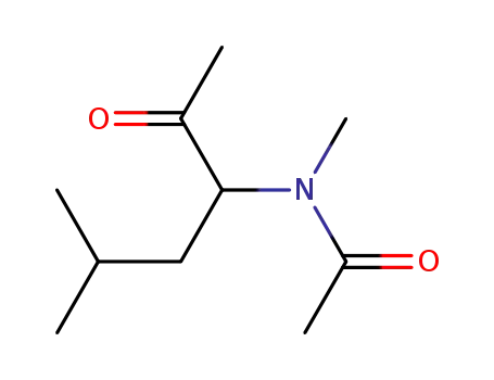 Acetamide,  N-(1-acetyl-3-methylbutyl)-N-methyl-,  DL-  (5CI)