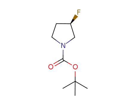 Molecular Structure of 876617-25-3 ((R)-1-BOC-3-FLUORO PYRROLIDINE)