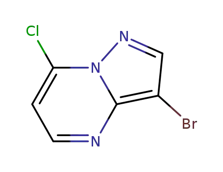 Molecular Structure of 877173-84-7 (3-Bromo-7-chloropyrazolo[1,5-a]pyrimidine)