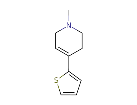 Molecular Structure of 80353-09-9 (1-Methyl-4-(2-thienyl)-1,2,3,6-tetrahydropyridine)