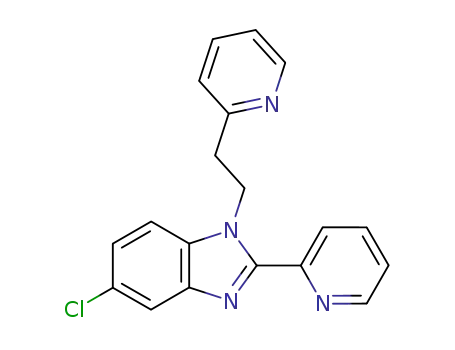 Molecular Structure of 80477-80-1 (5-chloro-2-(pyridin-2-yl)-1-[2-(pyridin-2-yl)ethyl]-1H-benzimidazole)