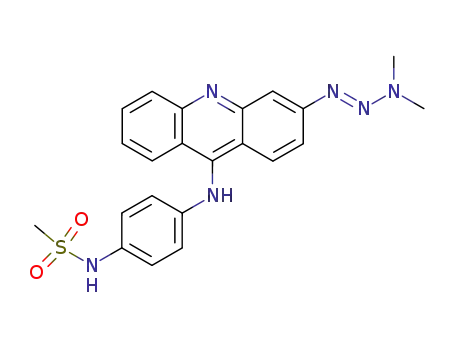 Molecular Structure of 80266-48-4 (N-[4-({3-[(1E)-3,3-dimethyltriaz-1-en-1-yl]acridin-9-yl}amino)phenyl]methanesulfonamide)