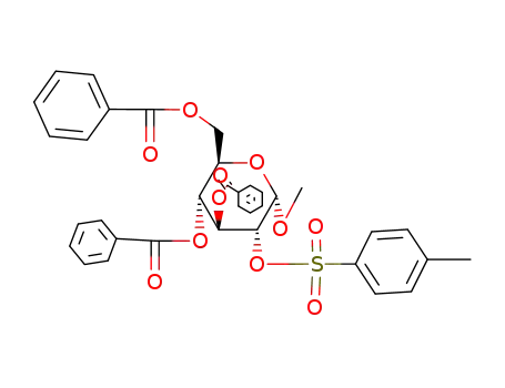 Molecular Structure of 80245-07-4 (methyl 3,4,6-tri-O-benzoyl-2-O-[(4-methylphenyl)sulfonyl]hexopyranoside)