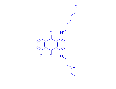 Molecular Structure of 80189-44-2 (1-hydroxy-5,8-bis(2-((2-hydroxyethyl)amino)ethylamino)-9,10-anthracenedione)