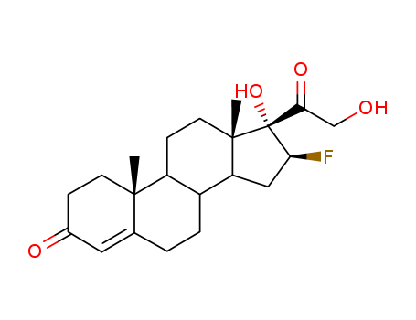 16-fluoro-17-hydroxy-17-(2-hydroxyacetyl)-10,13-dimethyl-2,6,7,8,9,11,12,14,15,16-decahydro-1H-cyclopenta[a]phenanthren-3-one cas  803-10-1