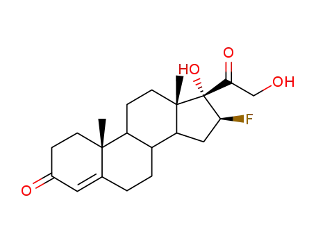 Molecular Structure of 803-10-1 (16-fluoro-17,21-dihydroxypregn-4-ene-3,20-dione)