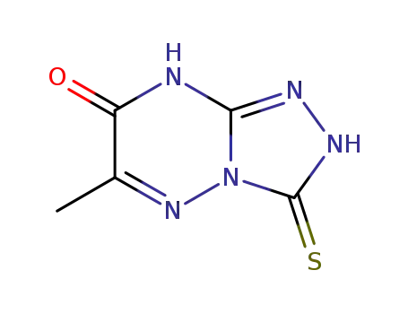 Molecular Structure of 877-28-1 (3-MERCAPTO-6-METHYL-[1,2,4]TRIAZOLO[4,3-B][1,2,4]TRIAZIN-7-OL)