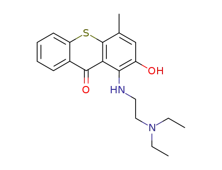 Molecular Structure of 80568-19-0 (1-{[2-(diethylamino)ethyl]amino}-2-hydroxy-4-methyl-9H-thioxanthen-9-one)