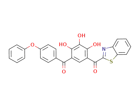 Molecular Structure of 877878-47-2 ([5-(Benzothiazole-2-carbonyl)-2,3,4-trihydroxy-phenyl]-(4-phenoxy-phenyl)-methanone)