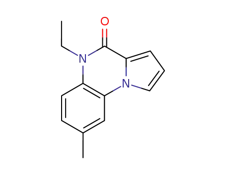 Molecular Structure of 811412-75-6 (Pyrrolo[1,2-a]quinoxalin-4(5H)-one, 5-ethyl-8-methyl- (9CI))