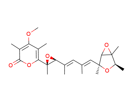 88389-71-3,verrucosidin,2H-Pyran-2-one,6-[3-[1,3-dimethyl-4-(2,4,5-trimethyl-3,6-dioxabicyclo[3.1.0]hex-2-yl)-1,3-butadienyl]-2-methyloxiranyl]-4-methoxy-3,5-dimethyl-,[1S-[1a,2a[1E(2S*,3R*),3E],4a,5a]]-; 3,6-Dioxabicyclo[3.1.0]hexane, 2H-pyran-2-one deriv.; (+)-Verrucosidin;Verrucosidin