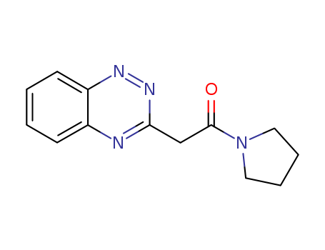 PYRROLIDINE, 1-((1,2,4-BENZOTRIAZIN-3-YL)ACETYL)-