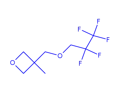 Molecular Structure of 813460-60-5 (Oxetane, 3-methyl-3-(2,2,3,3,3-pentafluoropropoxy)- (9CI))