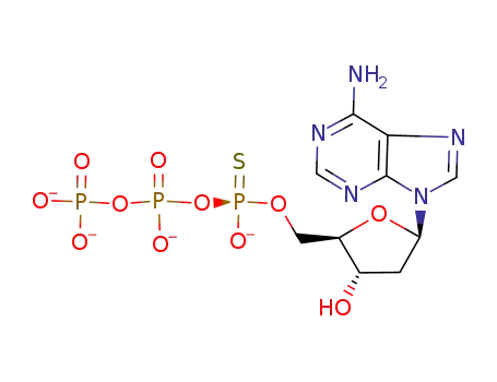 Molecular Structure of 80875-87-2 (2'-DEOXYADENOSINE-5'-O-(1-THIOTRIPHOSPHATE), RP-ISOMER SODIUM SALT)