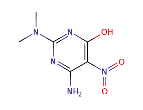 Molecular Structure of 880-89-7 (6-Amino-2-(dimethylamino)-5-nitro-4(1H)-pyrimidinone)
