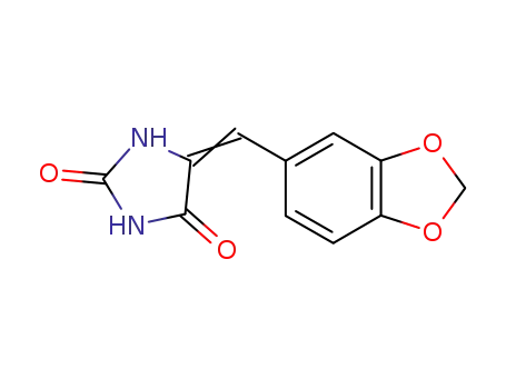 Molecular Structure of 52036-17-6 (2,4-Imidazolidinedione, 5-(1,3-benzodioxol-5-ylmethylene)-)