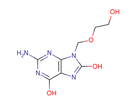 Molecular Structure of 80685-23-0 (8-hydroxyacyclovir)