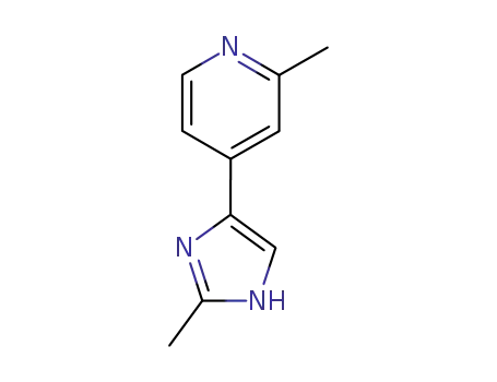 Molecular Structure of 80882-69-5 (2-METHYL-4-(2-METHYL-1H-IMIDAZOL-4-YL)-PYRIDINE)