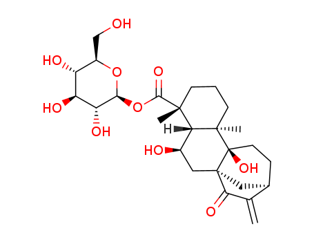 ent-6,9-Dihydroxy-15-oxo-16-kauren-19-oic acid beta-D-glucopyranosyl ester