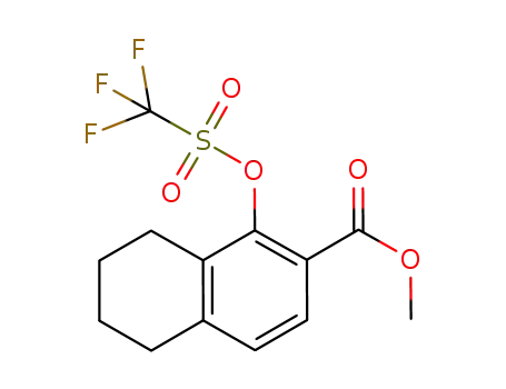 Molecular Structure of 812690-21-4 (methyl 1-{[(trifluoromethyl)sulphonyl]oxy}-5,6,7,8-tetrahydronaphthalene-2-carboxylate)