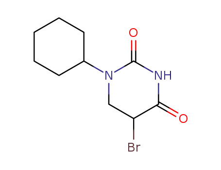 Molecular Structure of 883-41-0 (5-bromo-1-cyclohexyldihydropyrimidine-2,4(1H,3H)-dione)