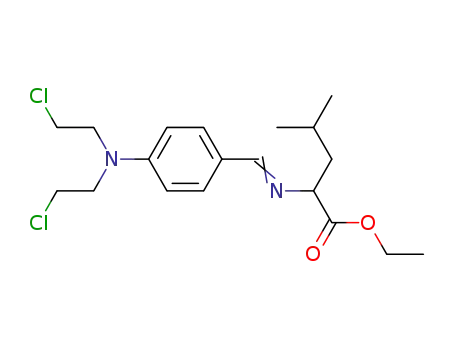 Molecular Structure of 88617-48-5 (ethyl (E)-N-{4-[bis(2-chloroethyl)amino]benzylidene}leucinate)